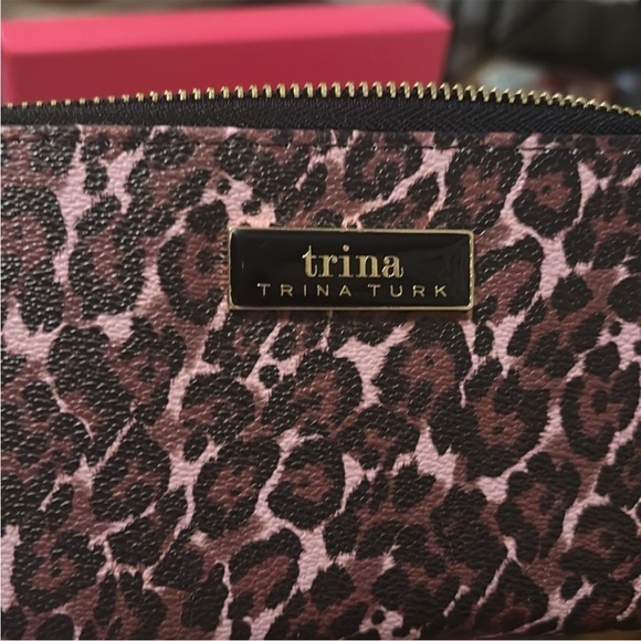 Trina Turk Leopard Print Wallet - Brown and Black